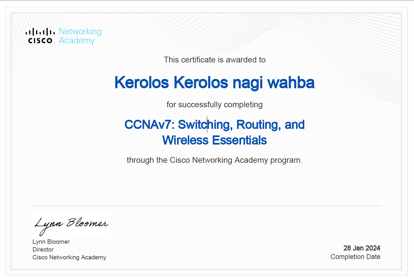 Cisco CCNAv7: Switching, Routing, and Wireless Essentials